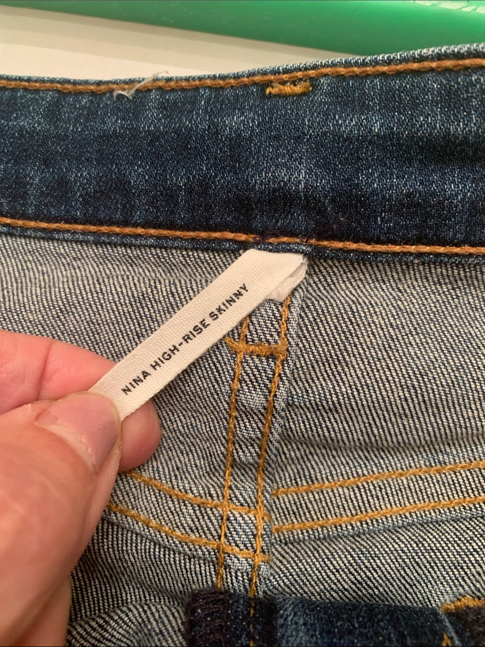rag & bone High-Rise Skinny Jeans in Dark Indigo - Picture 6 of 10